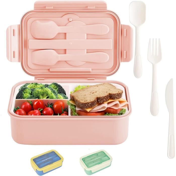 VINSUN Lunch Box Enfant Avec 4 Copartients - Sans BPA, Étanche