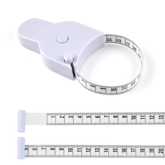Mètre Ruban Corporel 1,5 M – Auto-bloquant – Pour Mesures Taille, Poitrine, Hanches – Précis Et Flexible
