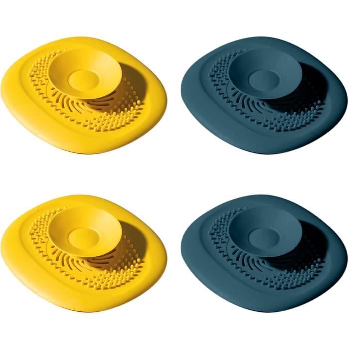 Bouchons D'évier Universels En Caoutchouc – Lot De 4 Tailles Avec Anneau Pour Lavabo, Baignoire, Cuisine - 3