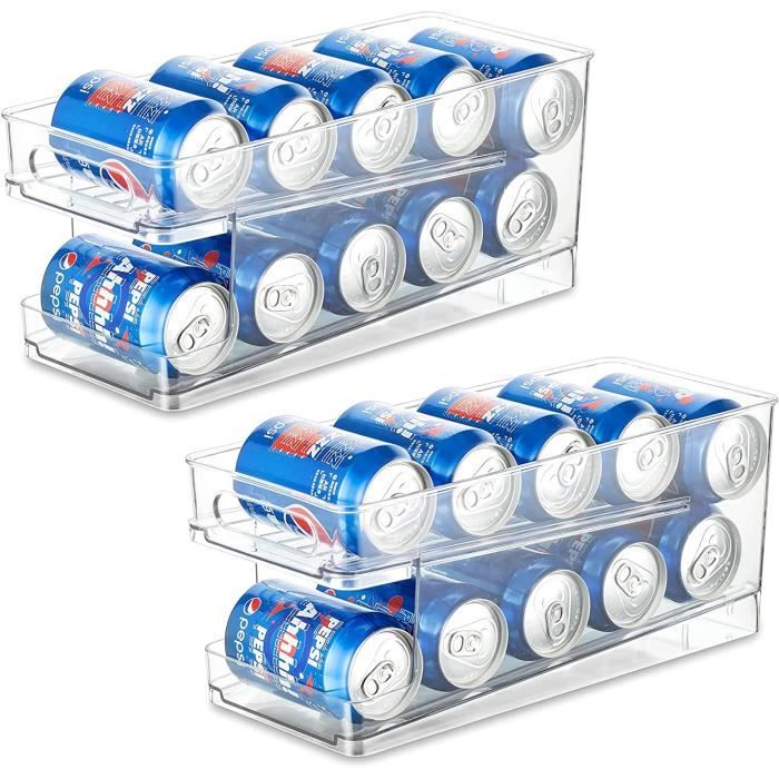 Boîte de rangement de canettes pour frigo - L 34.3 x H 10 x l 13.5