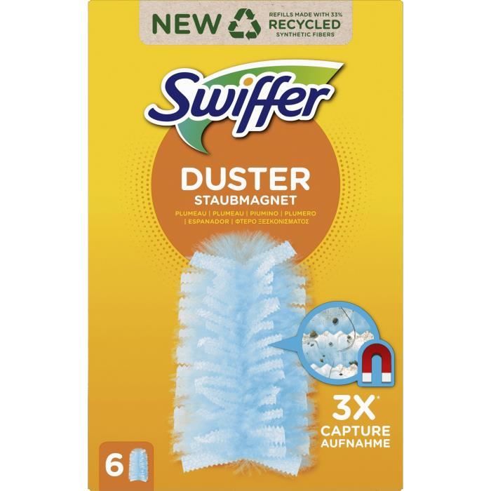 Swiffer Duster Kit Plumeau Dépoussiérant, Lingettes Nettoyantes,  Attrape-Poussière + 33 Recharges - Cdiscount Au quotidien