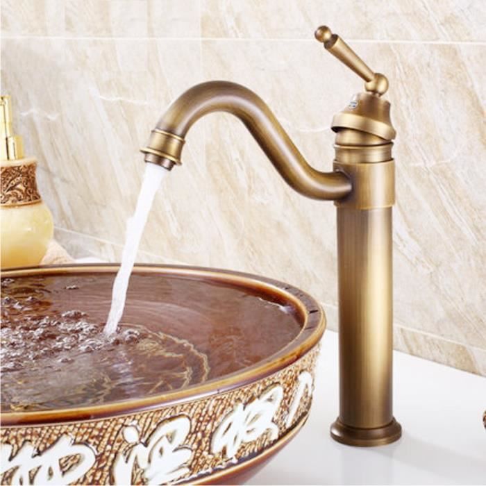 Poignée de robinet en cuivre forme de club poignée de robinet d'eau de salle de bain pour la cuisine salle de bain à domicile 