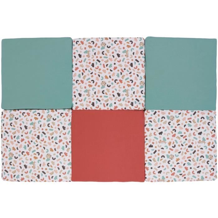 Maxi tapis d'éveil Malin TINEO Tapis évolutif 5 en 1 180 x 120 cm Géométrique / Animaux rigolos