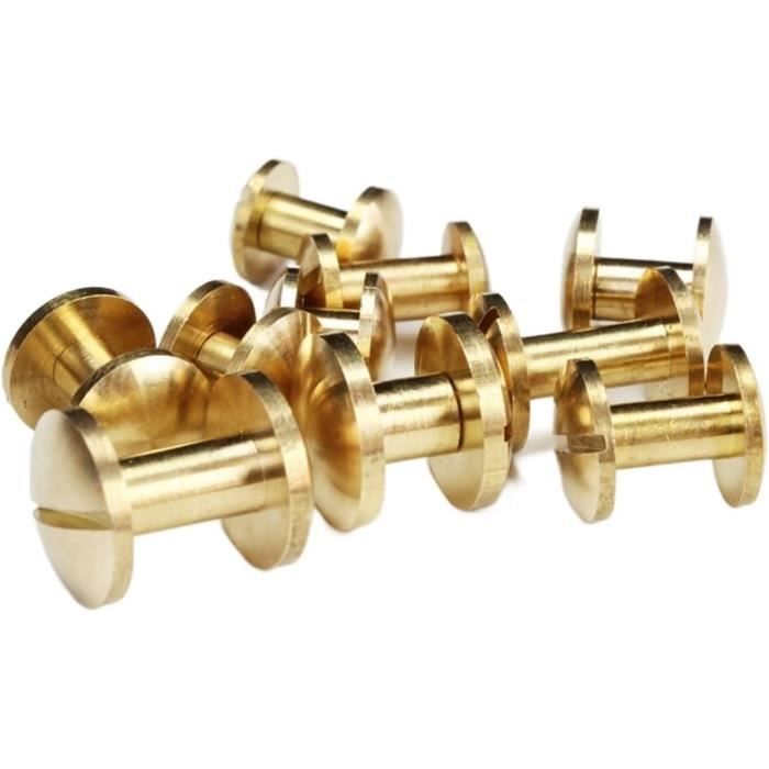100 œillets Creux Métal Plaqué Laiton Doré – M2,5 X 8 Mm, Pour Maroquinerie