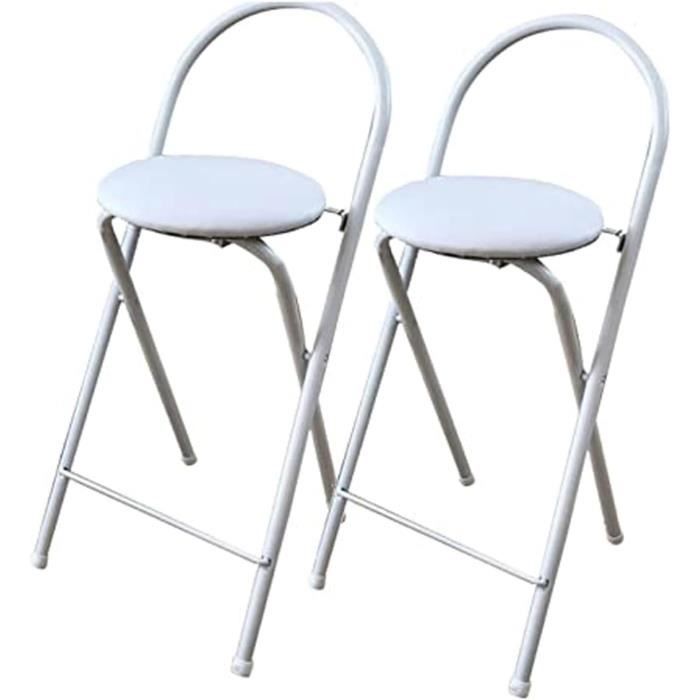 Tabourets De Bar WangPangzi - 2 Chaises Réglables Pivotantes Simili Cuir Gris