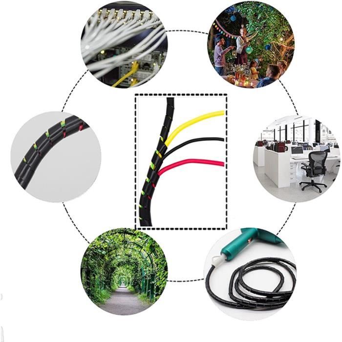 Gaine De Câble à Fermeture Automatique - Flexible - 3 M - Diamètre