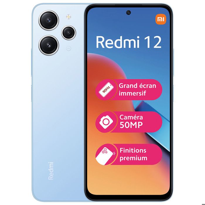 XIAOMI - REDMI 12 - 256Go - 4G - Bleu minuit