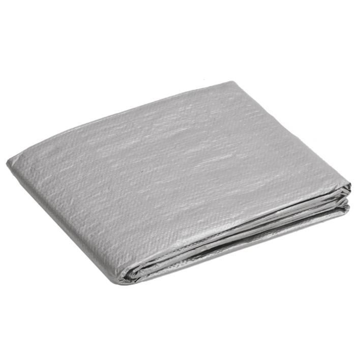 Wovar Bâche Blanche 2x3 Mètres 90g/m² - Imperméable Avec Anneaux Aluminium Pour Protection Et Bricolage