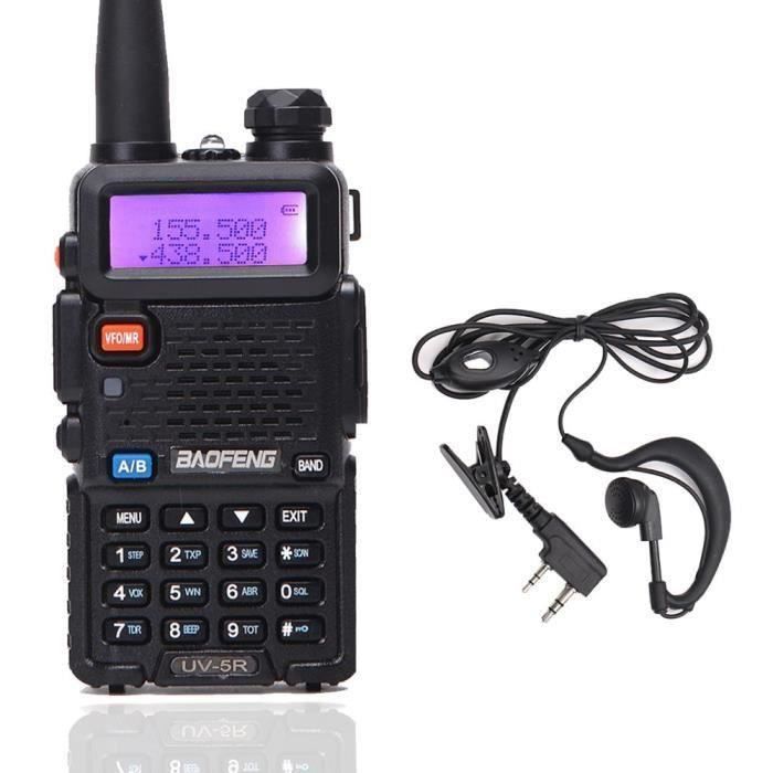 Radio BAOFENG GT-5R - Double Bande UHF/VHF - 128 Canaux - Batterie 1800mAh - Légale CE