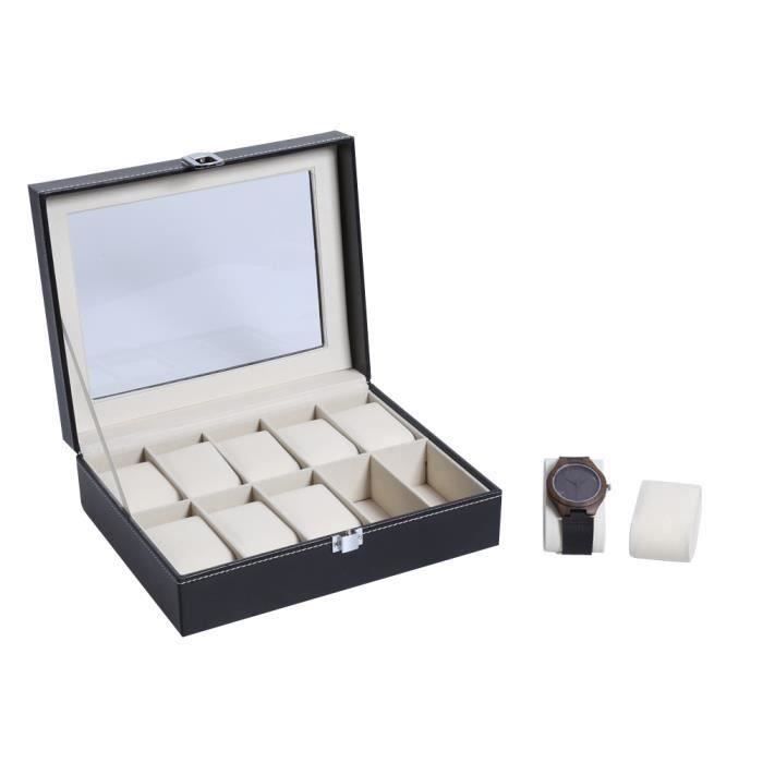 Boîte de montre haut de gamme boîte d'affichage boîte cadeau boîte  transparente Di74512 , - Achat/vente boite a montre - Cdiscount