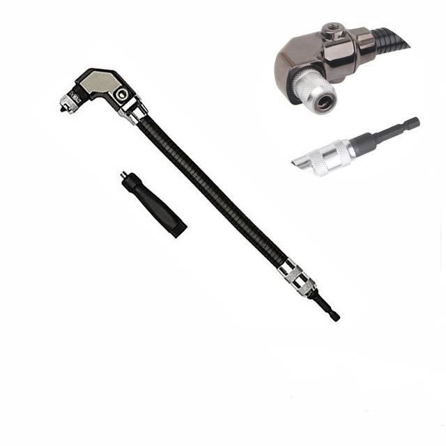 Mandrin De Perceuse Coudé Professionnel à 90 Degrés, Extension De Courbure, Fixation De Perceuse à Angle Droit, Adaptateur De Perceuse à Mandrin D'angle De Haute Qualité