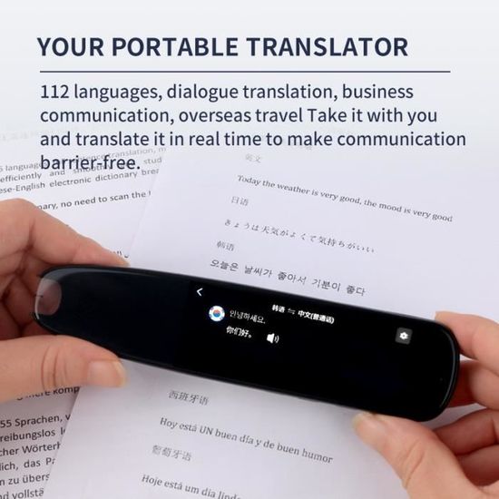 Stylo Scanner Portable P301, 112 langues, outil de traduction, balayage  instantané de texte, lecture vocale - Cdiscount Beaux-Arts et Loisirs  créatifs