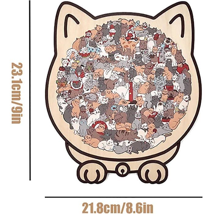 Puzzle Creatif Chat Puzzle En Bois Chat Irrégulier 135 Pièces - 23,7x21,8cm - Cadeau Pour Amoureux Des Chats Puzzle Creatif Chat Puzzle En Bois Chat Irrégulier 135 Pièces - 23,7x21,8cm - Cadeau Pour Amoureux Des Chats