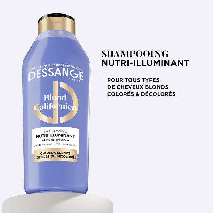 Shampoing Bleu Nutri-correcteur Dessange Pour Blond Californien - 250ml - Neuf
