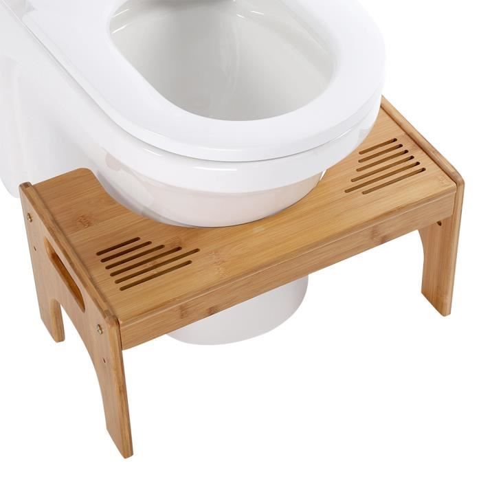 L'accroupisseur - Tabouret de Toilettes en Bambou - Marche Pied  Physiologique WC