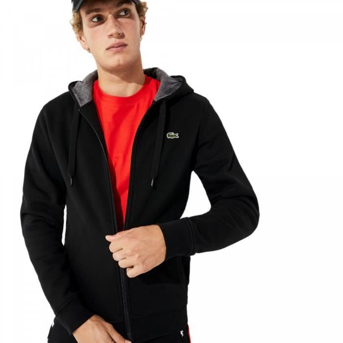 Sweat capuche Lacoste Noir Cdiscount Pr t Porter