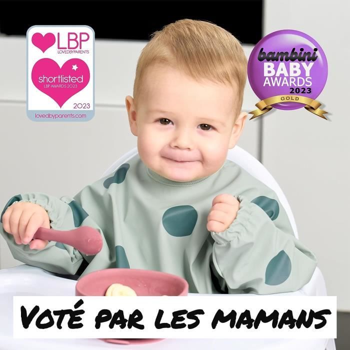 Baby Nom ® Bavoir Manches Longues - Bavoirs Bebe Imperméable, Tablier pour  Manger, Enfant, Bavoir DME, Blouse Bebe Repas : : Bébé et  Puériculture