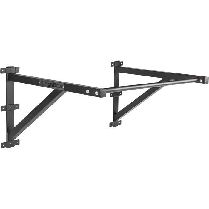 KingsBox WallMounted ChinUpPullUp Bar, Barre de Traction, Acier