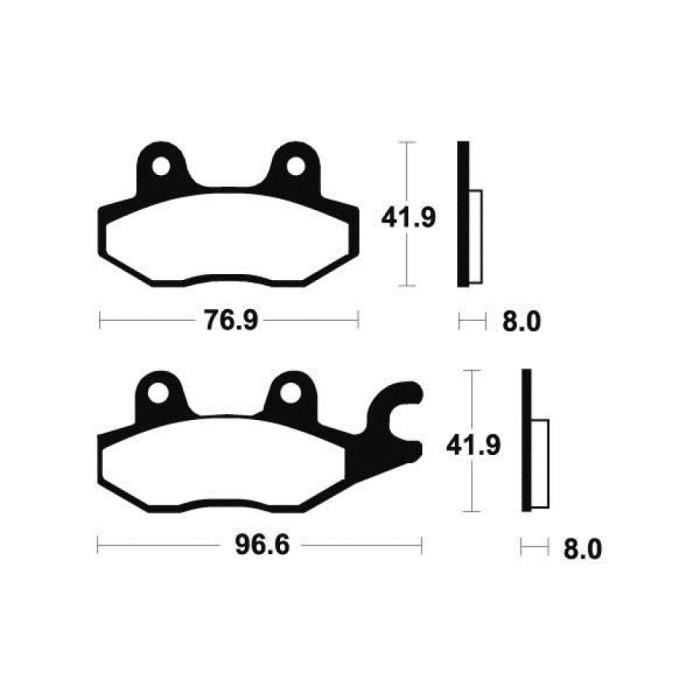 Plaquettes De Frein Tecnium Pour Scooter Kymco 125 Dink I (2006-2016) – Avant/Arrière, Organiques