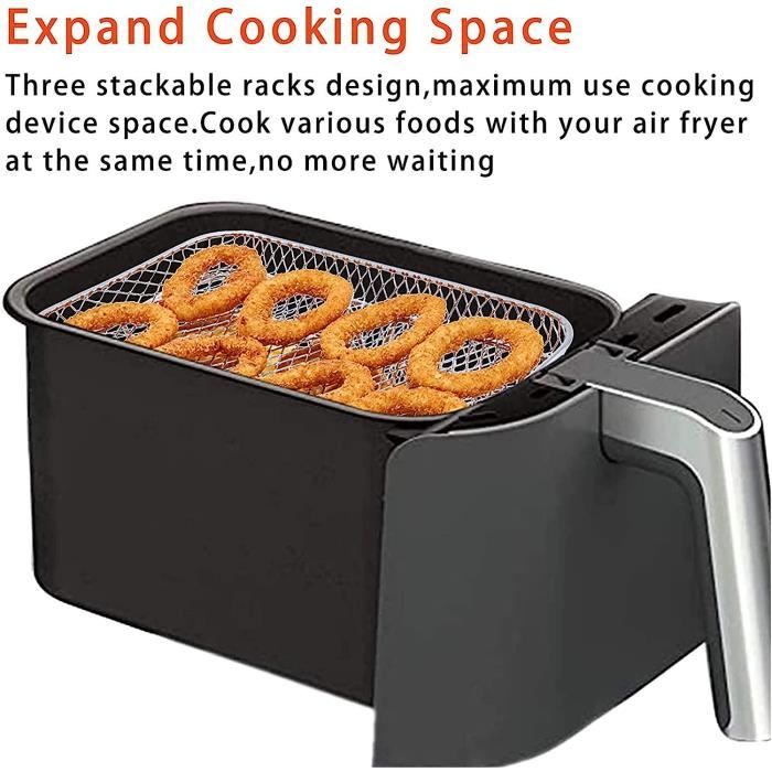 Airfryer double outlet rack