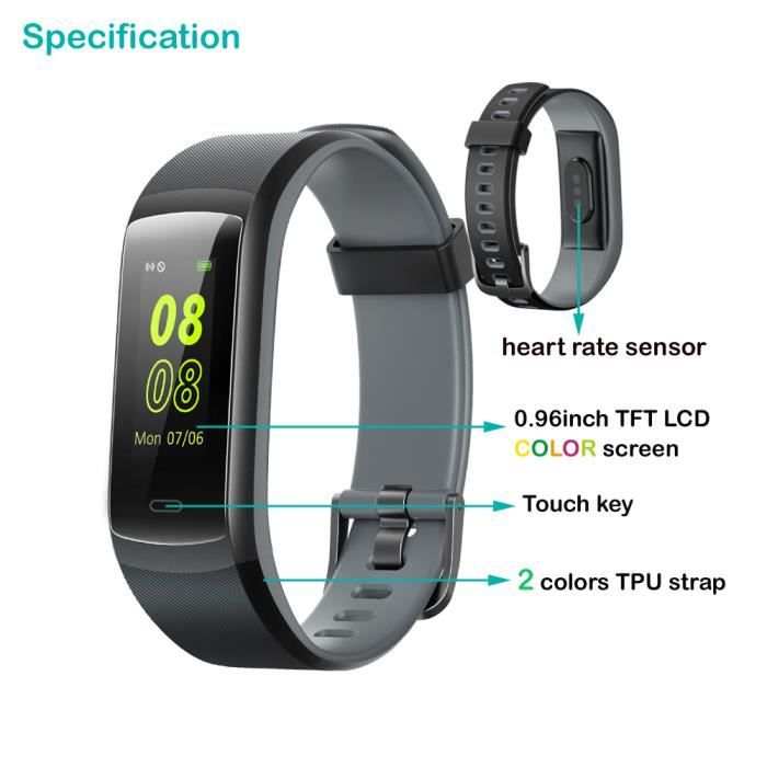 QREZ Montre Intelligente Homme, Montre Connectée Femme Willful Montre  Connectée Fitness Tracker Étanche avec Fréquence Cardiaque Soins  Chronometre