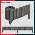 Bordure de jardin flexible en bois de pin - 15 x 110 cm - Anthracite - KOTARBAU®-2