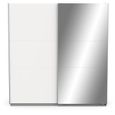 Armoire de chambre - DEMEYERE - GHOST - 2 portes coulissantes - Blanc mat - Avec miroir-2