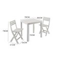 Dmora Set salon d’extérieur Ortisei, Salon de jardin composé de 1 table rectangulaire et de 2 chaises pliantes, Blanc-2