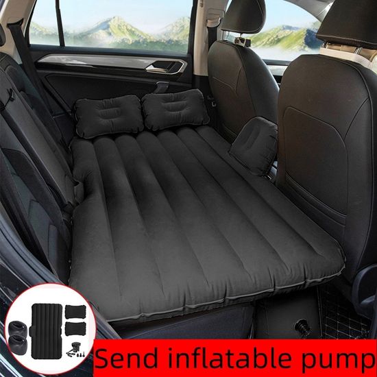 Matelas Gonflable Pour Siège Arrière De Voiture - PVC Floqué, 135x38x25 Cm, Pour Voyages, Camping - Compatible Berline, SUV