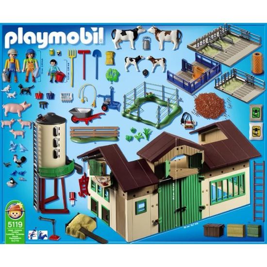 PLAYMOBIL 5119 Ferme Moderne avec Silo Cdiscount Jeux Jouets