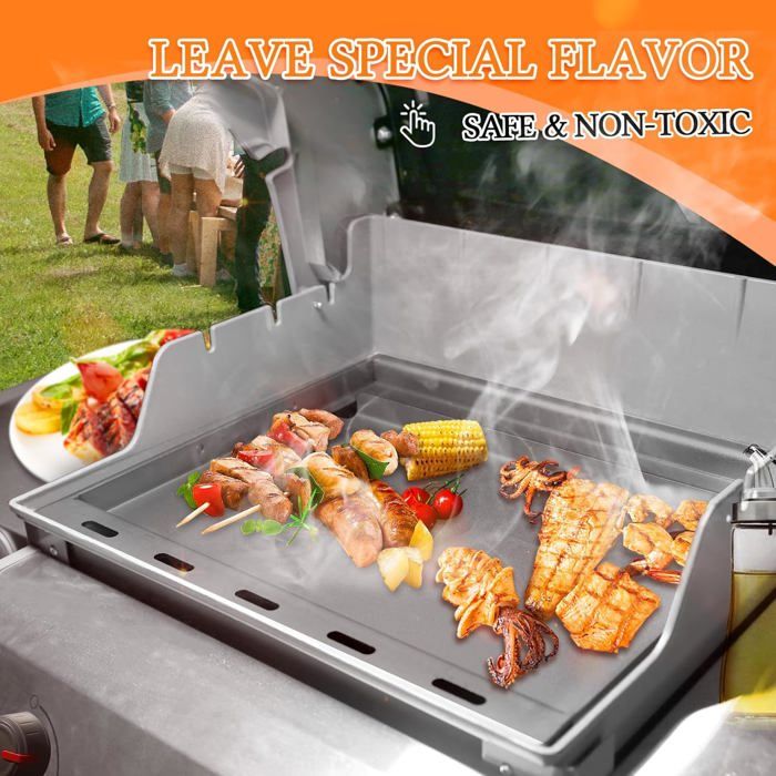 GFTIME Parrilla De Acero Inoxidable 7637, 44,5 X 26 Cm, Para Weber Spirit Serie 200, Parrillas Para Barbacoas De Gas Spirit E210/220 S210/220 (con Botones Frontales), Pieza De Repuesto Para Parrilla