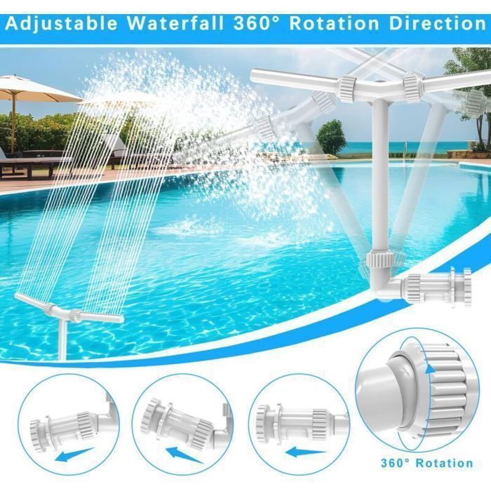 Fontaine de Piscine, Accessoires de Piscine à Double Jet pour Piscine ...