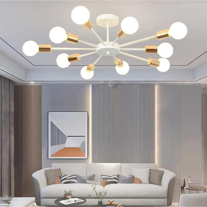 Spoutnik Lustre Salon Moderne LED 6 Lumières Dimmable Lampe en