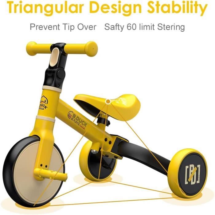5 en 1 Tricycle Velo Enfant 1 4 Ans Draisienne Velo D equitation Premier Tricycle Bebe evolutif Velo pour Filles Garcons 88 Cdiscount Sport