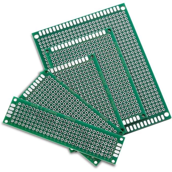 EPLZON Lot De 6 Mini PCB Prototypage Soudables Double Face 2x1.5 Pouces - Plaqué Or Multicolore Pour Projets Électroniques DIY