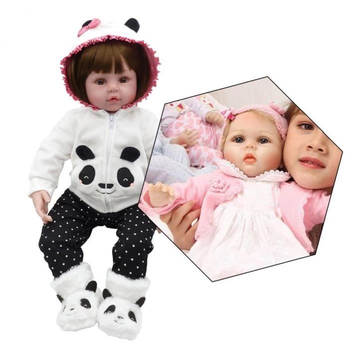 Poupon Poupee bebe 12 pouces interactive silicone Doll nouveau-ne enfant Mignonne Jouet playmate Cadeau-a3 - Jeux - Jouets