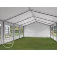 Tente de réception TOOLPORT 4x10m - PE 180g/m² - Blanc - Imperméable-3