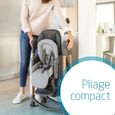 bébé confort minla chaise haute bébé évolutive, réglable 6 positions, de la naissance à 6 ans (jusquà 30kg), essential grey 12-3