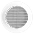 Grille d'aération KOTARBAU diamètre 100 mm rond en plastique blanc avec moustiquaire, grille de protection contre les intempéries-3
