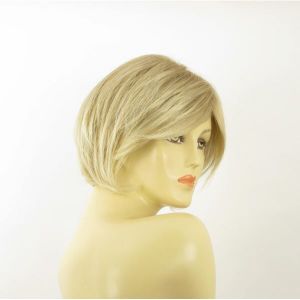 Perruque Femme Courte Blond Doré Clair - Synthétique Bouclée, 35cm, Raie Libre