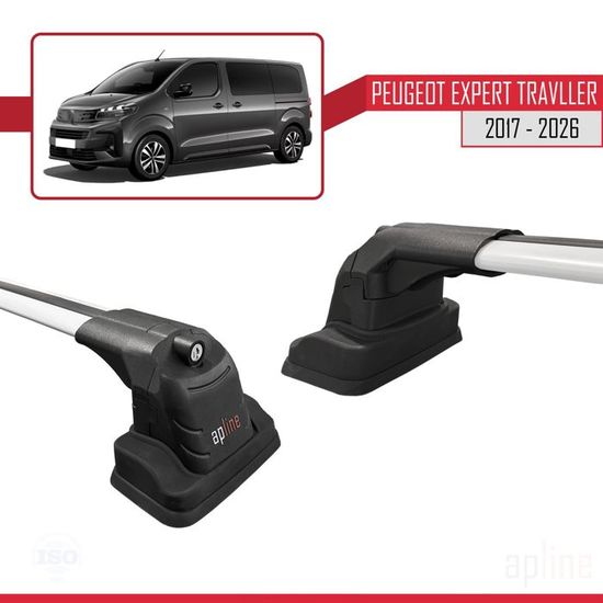 ACE-1 Barres De Toit 3 Pièces Pour Peugeot Expert 3 Traveller 2017-2025 - Gris Aluminium