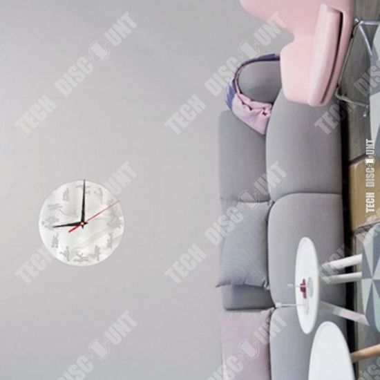 Autocollant Horloge Murale Miroir Acrylique – 20 Cm, DIY, Amovible, Pour Salon/chambre