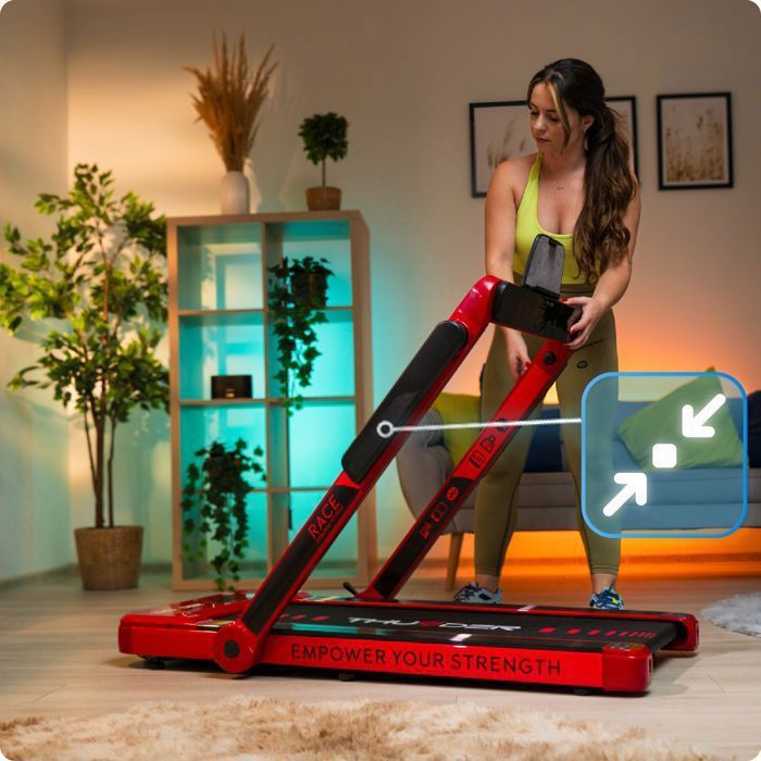 Tapis de course électrique pliable pour maison, écran led