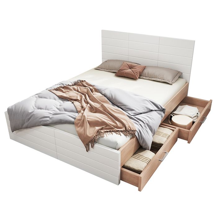 Lit 140x200 Avec Rangement Et Sommier