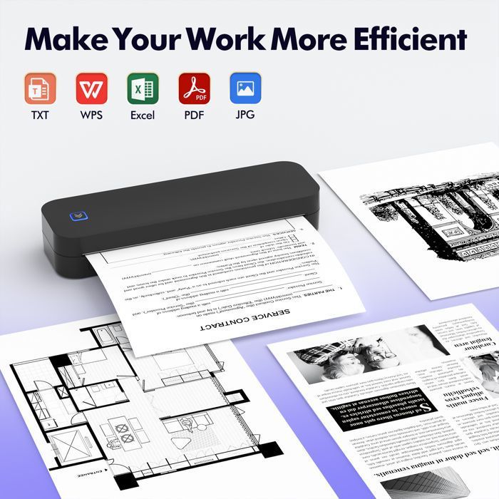 Imprimante Thermique A4 - UVERBON - Bluetooth - 300 Dpi - Sans Encre