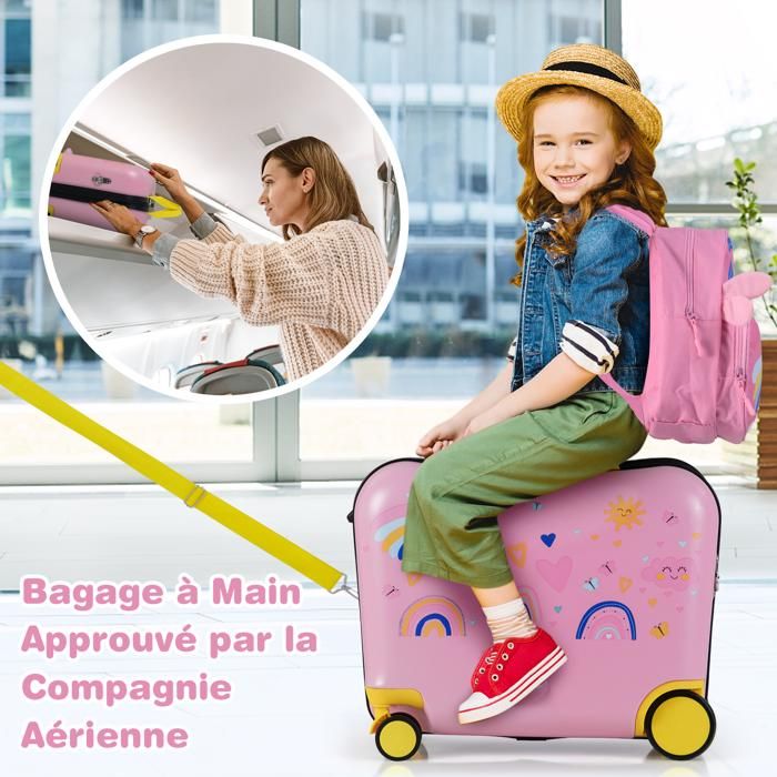 Trunki Una La Licorne - Valise à Roulettes Pour Enfant, Rose, Neuve
