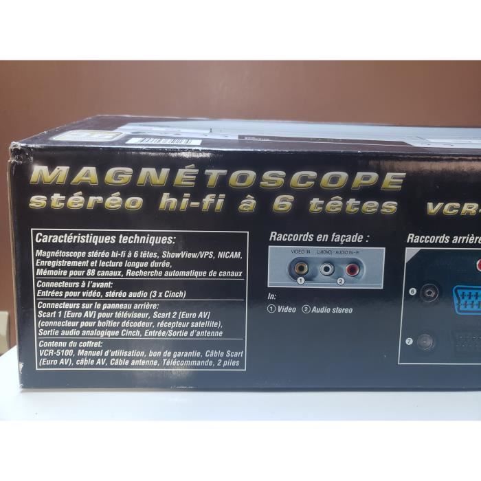 MAGNETOSCOPE SILVERCREST VCR-5100 / LG MG64 LECTEUR K7 CASSETTE VIDEO VHS  NEUF