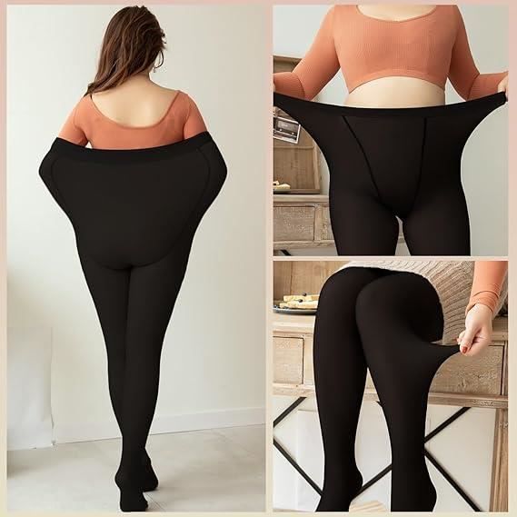 2PCS Collant Chaud Femme Hiver Extensibles Translucide Epais Polaire Opaque  Leggings Taille Haute Thermique en Plein Air 200g (5-20℃ Noir - Cdiscount  Prêt-à-Porter