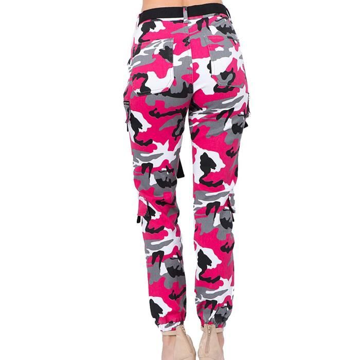 Pantalon camouflage femme rose deals