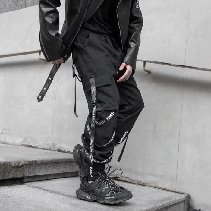 Pantalon homme top cargo noir